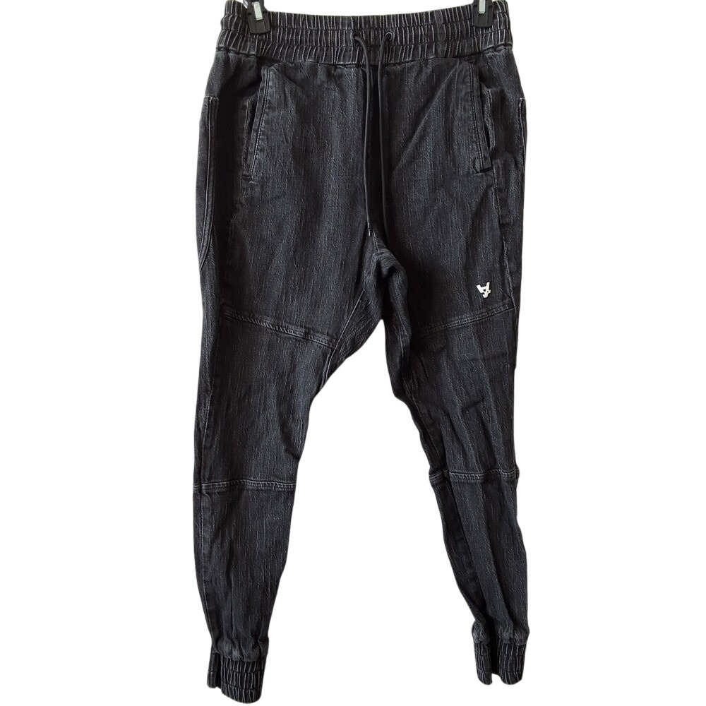 The Anti-Order‎ Men Large Dark Wash Denim Component Joggers Hip Hop Street Wear